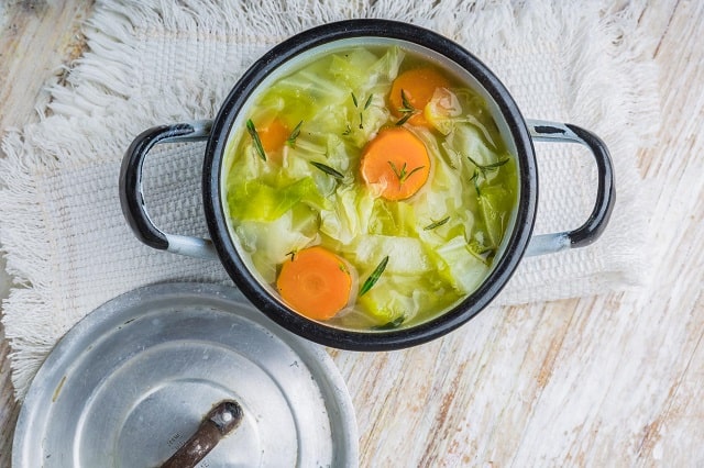 Soupe au choux brûle graisse 